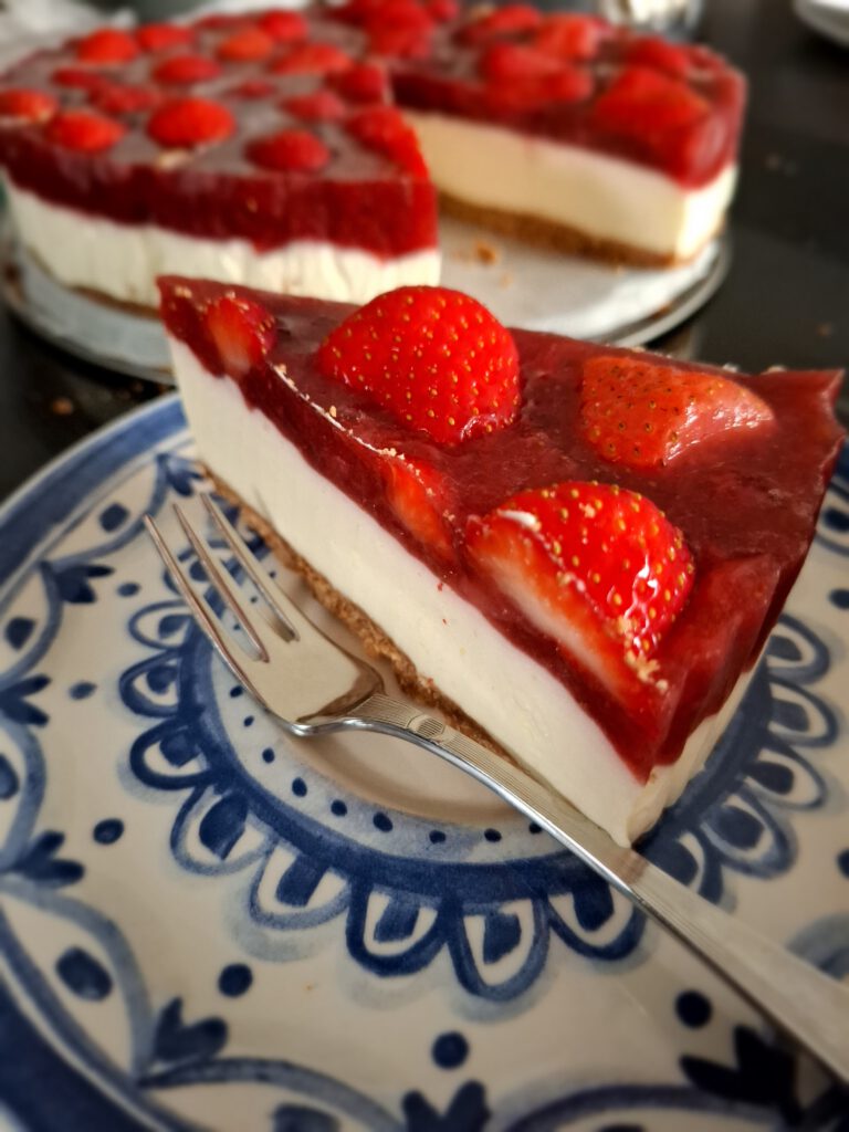 Aardbeien cheesecake